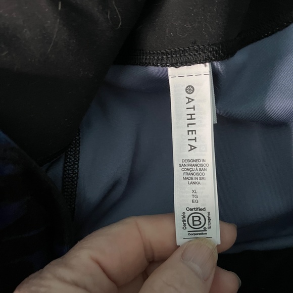 Athleta Elation Velvet Tight, Blue Agate, XL - Picture 5 of 6